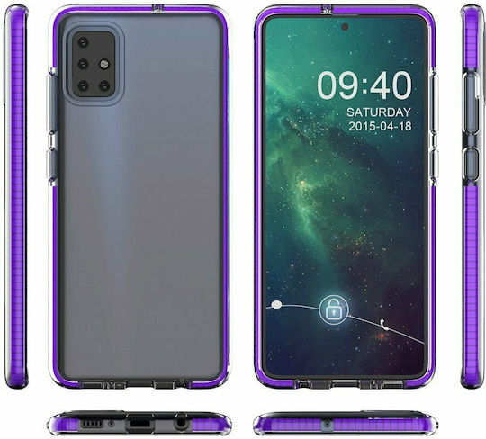 Hurtel Spring Back Cover Σιλικόνης 1mm Μαύρο (Galaxy A21s)
