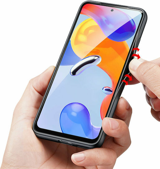 Dux Ducis Fino Задна корица Силикон / Текстил Червен (Redmi Note 11 Pro)