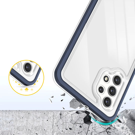 Hurtel Clear 3in1 Back Cover Silicone 1.1mm Blue (Galaxy A32 5G)