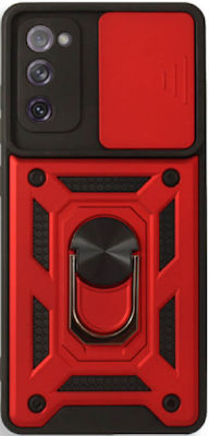 Bodycell Armor Slide Plastic Back Cover Durable Red (Galaxy S20 FE)