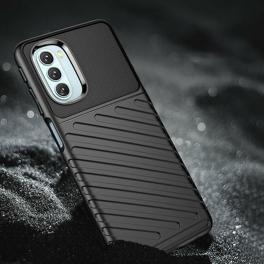 Hurtel Thunder Задна корица Силикон Черен (Motorola Moto G51 5G)
