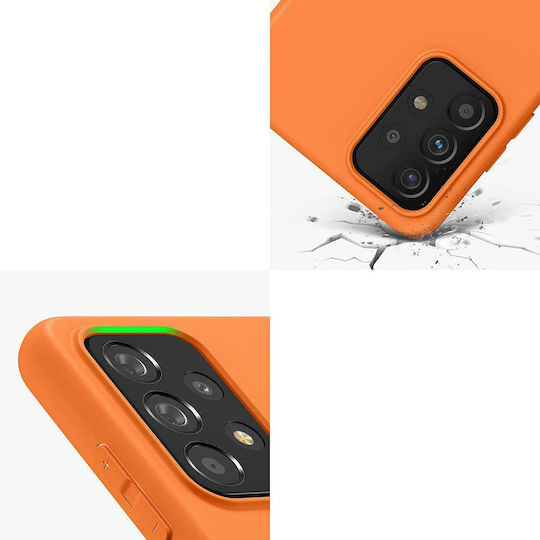 Hurtel Soft Flexible Rubber Umschlag Rückseite Silikon Blau (Galaxy A22 4G)