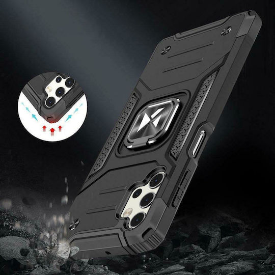 Wozinsky Ring Armor Задна корица Пластмаса Черен (Galaxy A33 5G)