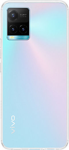 Vivid Set Umschlag Rückseite Silikon Set mit Glas Transparent (Vivo Y33s)