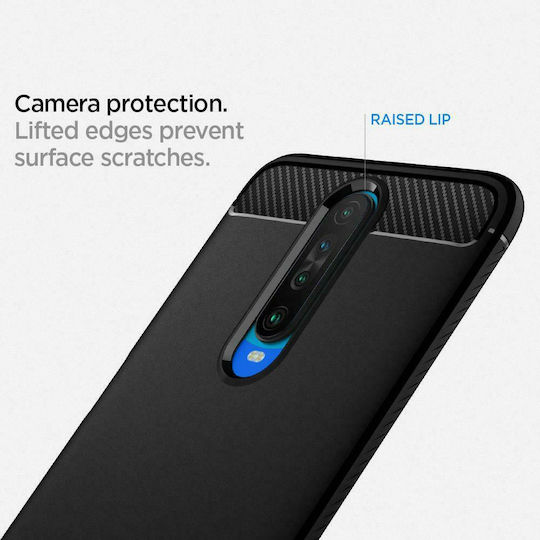 Spigen Rugged Armor Back Cover Silicon 1.3mm Negru (Poco X2)