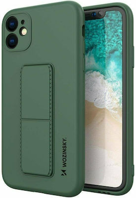 Wozinsky Kickstand Flexible Silicone Back Cover Dark Green (Galaxy A22 5G)