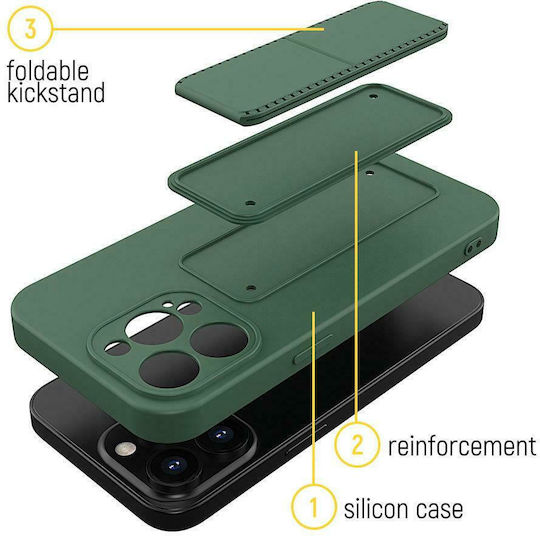 Wozinsky Kickstand Flexible Back Cover Σιλικόνης Ροζ (Redmi 9)