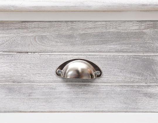 Solid Wood Console Table Antique Grey L108xW30xH76cm