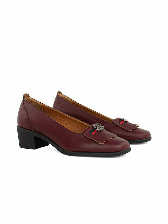 Castor Anatomic Din piele Pantofi cu toc Burgundy