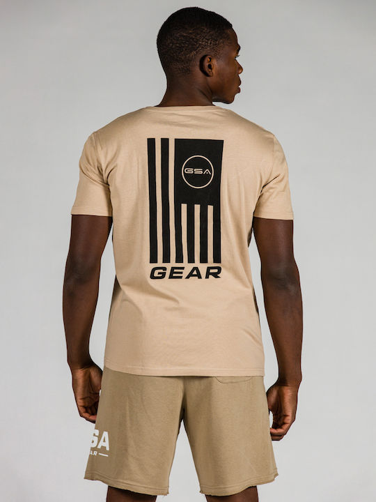 GSA Herren T-Shirt Kurzarm Beige