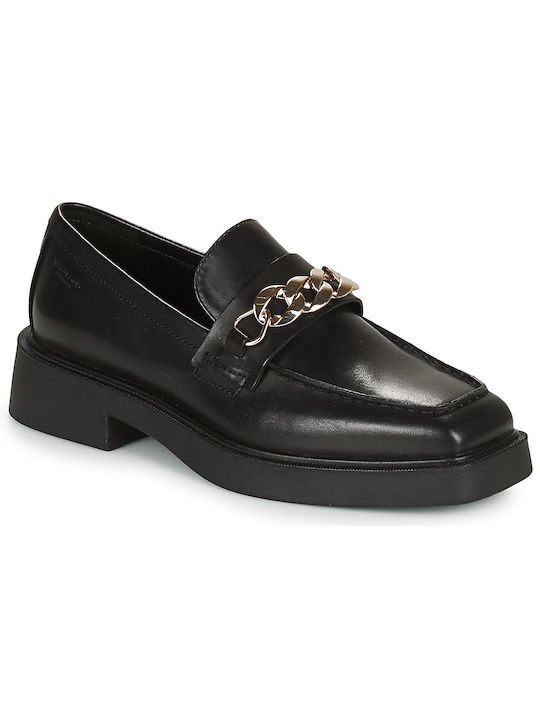 Vagabond Leather Women's Loafers in Black Color