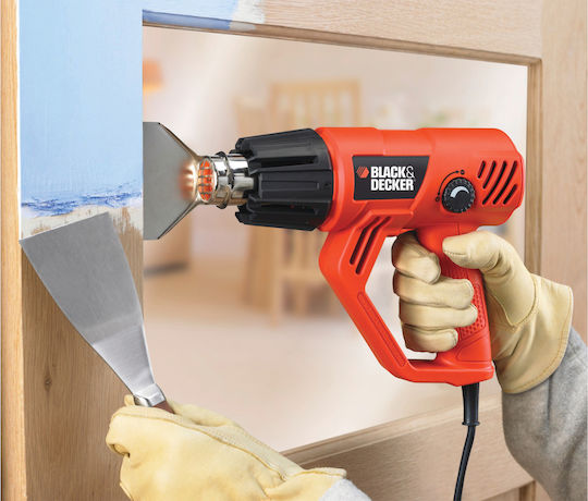 Black & Decker -QS Πιστόλι Θερμού Αέρα 2000W με Ρύθμιση Θερμοκρασίας εως και 600°C