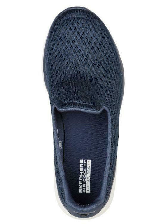 Go Walk 6 Γυναικεία Slip-On Navy Μπλε