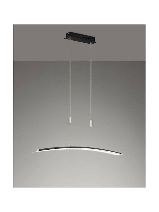 Fischer Honsel Metis Pendant Light LED Rail with Warm to Cool White Light Silver