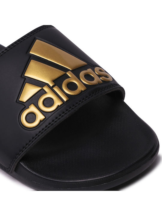 Adilette Cloudfoam Plus Logo Ανδρικά Slides Μαύρα
