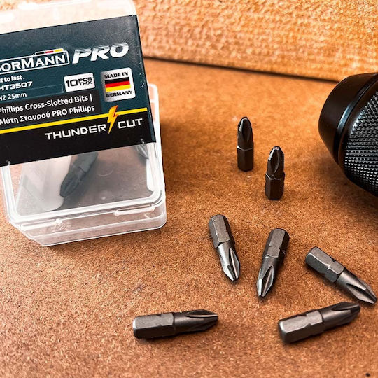 Bormann Pro Set 10 Schraubendreher-Bits Kreuz BHT3507