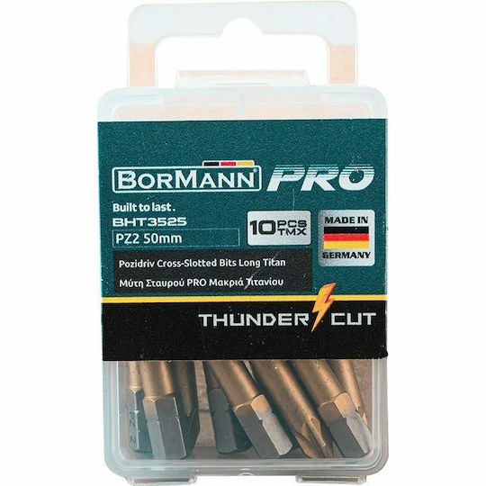 Bormann Pro Set 10 Schraubendreher-Bits Kreuz BHT3525