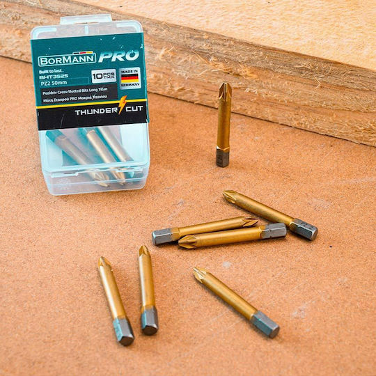 Bormann Pro Set 10 Schraubendreher-Bits Kreuz BHT3525