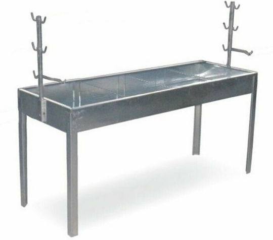 Biofan Verzinkt Holzkohlegrill für Lamm 140cmx67cm