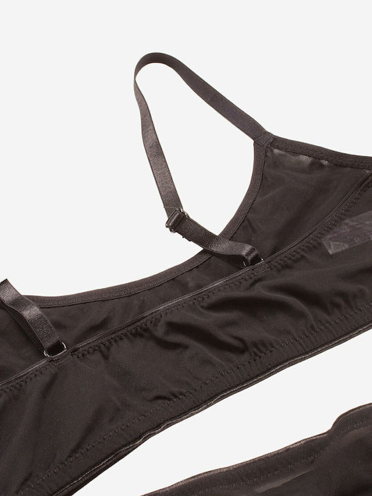 Norddiva Lingerie Unterwäsche-Set für Damen Sport-BH mit Brasilien Schwarz Tiffani