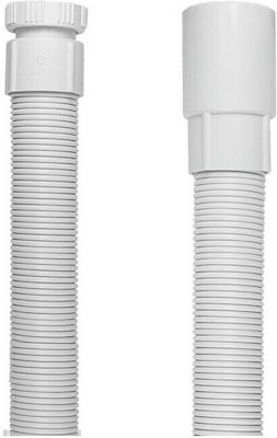 Viospiral Kunststoff Siphon Spülbecken Flexibel mit Ausgang 40mm Weiß