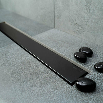 Pestan Confluo Frameless Stainless Steel Channel Floor Black