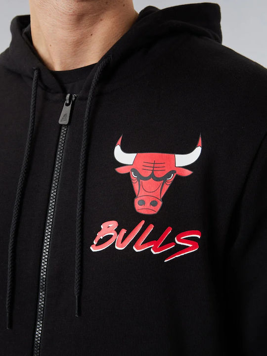 Chicago Bulls Ζακέτα με Κουκούλα Μαύρη