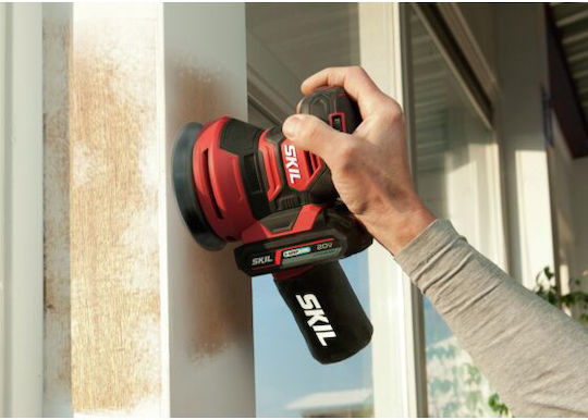Skil Solo Battery Powered Eccentric Sander 125mm Battery 20V with Speed Control and with Suction System SR1E3745CA