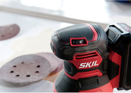 Skil Solo Battery Powered Eccentric Sander 125mm Battery 20V with Speed Control and with Suction System SR1E3745CA