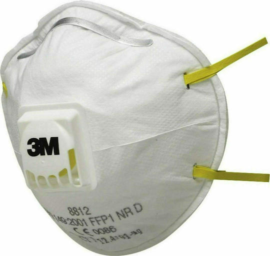 3M Μάσκα Μισού Προσώπου με Φίλτρο Προστασίας FFP1 8812 10τμχ