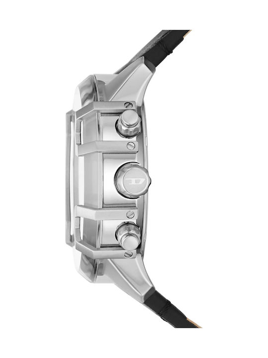 Diesel Griffed Men's Watch 42mm Battery with Black Leather Strap
