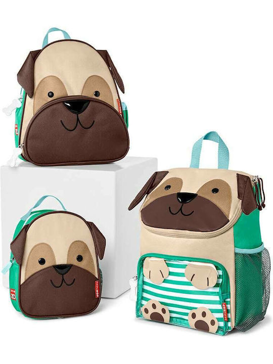 Skip Hop Zoo Pug School Bag Backpack Kindergarten Multicolour with Water Bottle Holder