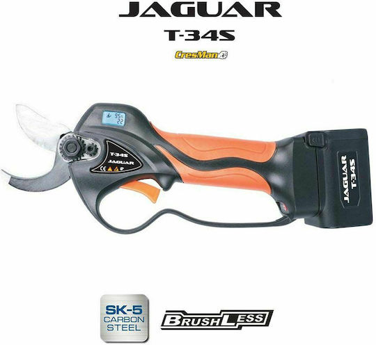 Cresman Protech Jaguar T34s Baumschere Batterie Bürstenlos 16.8V 2x2.6Ah/4Ah mit Maximalem Schnittdurchmesser 34mm