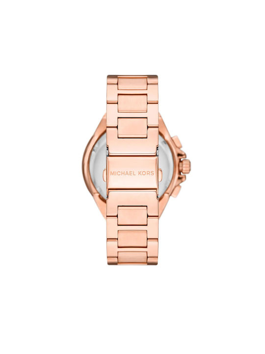 Michael Kors Camille Watch Chronograph with Pink Gold Metal Bracelet