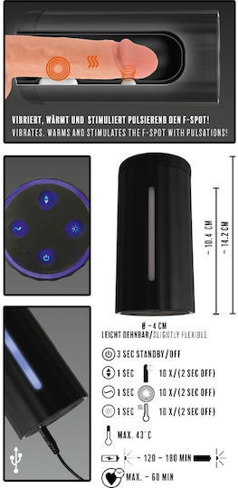 You2Toys Rebel Masturbator με Δόνηση with 3 Functions 05545020000
