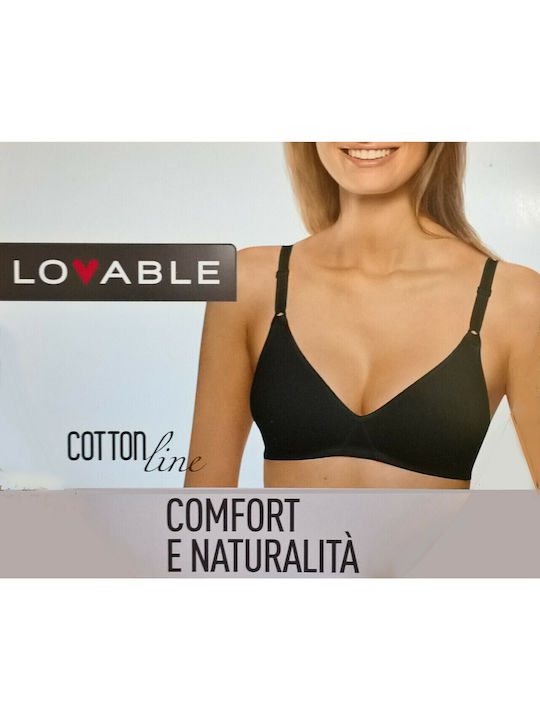 Triangle Triangle Bra without Padding without Underwire Black