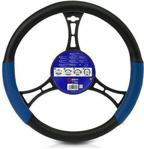 Sparco Car Steering Wheel Cover with Diameter 37-39cm Synthetic Blue