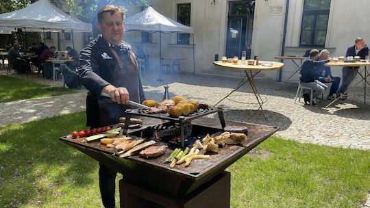 Vulcanus Ποδιά Chefkoch Ganzkörper Grillmaster Schwarz