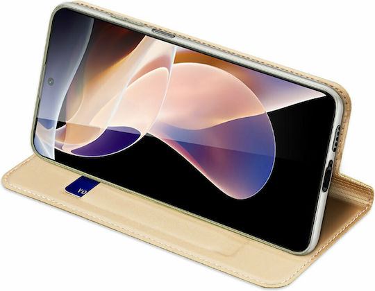 Dux Ducis Skin Pro Book Piele artificială Auriu (Poco M4 Pro 5G / Redmi Note 11s 5G )