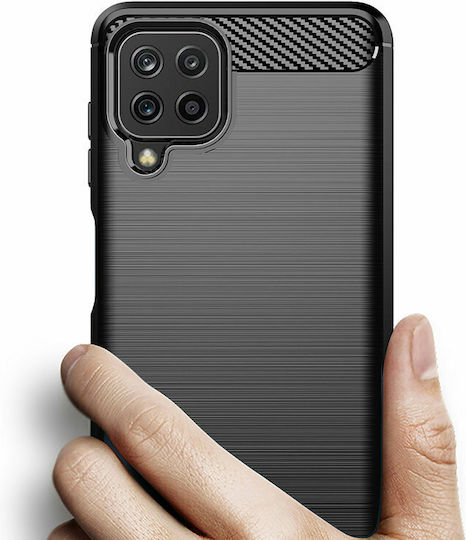 Hurtel Carbon Back Cover Silicone Blue (Galaxy A22 4G)
