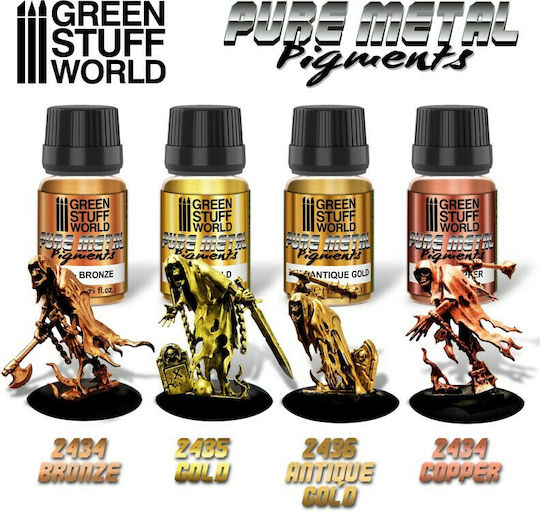 Green Stuff World Pure Metal Pigment Χρώμα Μοντελισμού Antique Gold 30ml