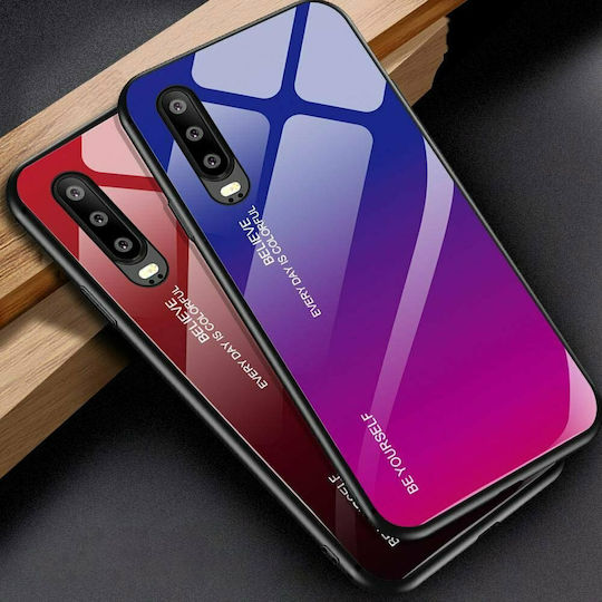 Hurtel Gradient Glass Back Cover Πλαστικό Ροζ (Huawei P30 Pro)