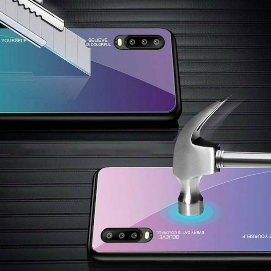 Hurtel Gradient Glass Back Cover Πλαστικό Ροζ (Huawei P30 Pro)