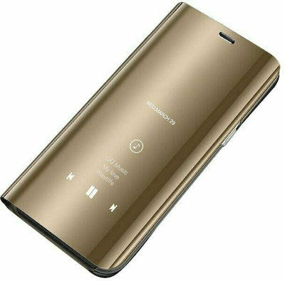 Hurtel Clear View Plastic Book Gold (Galaxy A10)