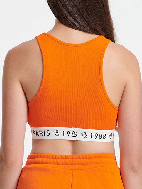 SugarFree Women's Sports Bra without Padding Orange