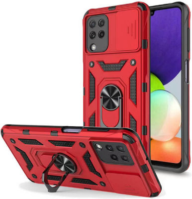 Bodycell Armor Slide Plastic Back Cover Durable Red (Galaxy A02s)