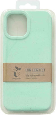 Hurtel Eco Umschlag Rückseite Synthetisch 2mm Mint (iPhone 12 / 12 Pro)