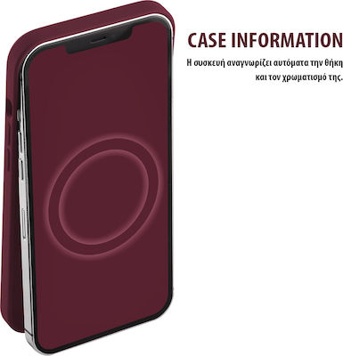 Volte-Tel Velvet Camera Guard Back Cover Σιλικόνης Burgundy (iPhone 12 / 12 Pro)