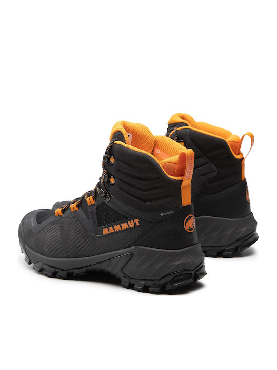 Mammut Sapuen High GTX Ανδρικά Ορειβατικά Μποτάκια Αδιάβροχα με Μεμβράνη Gore-Tex Μαύρα