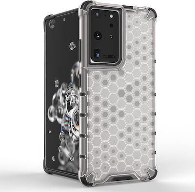 Hurtel Honeycomb Silicone Back Cover Black (Galaxy S22 Ultra 5G)